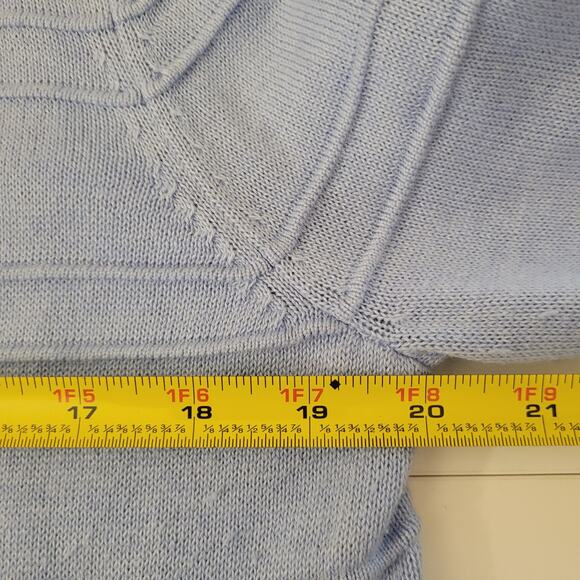 Staccato Open Front Cardigan Light Blue Knit Size L Lightweight Layering - Picture 5 of 6